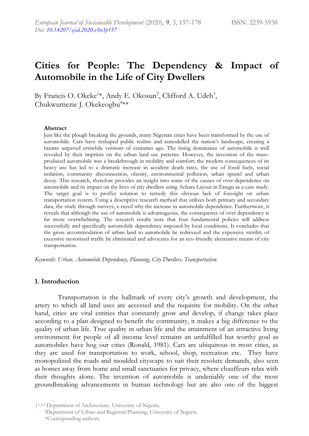 The Dependency & Impact of Automobile in the Life of City Dwellers