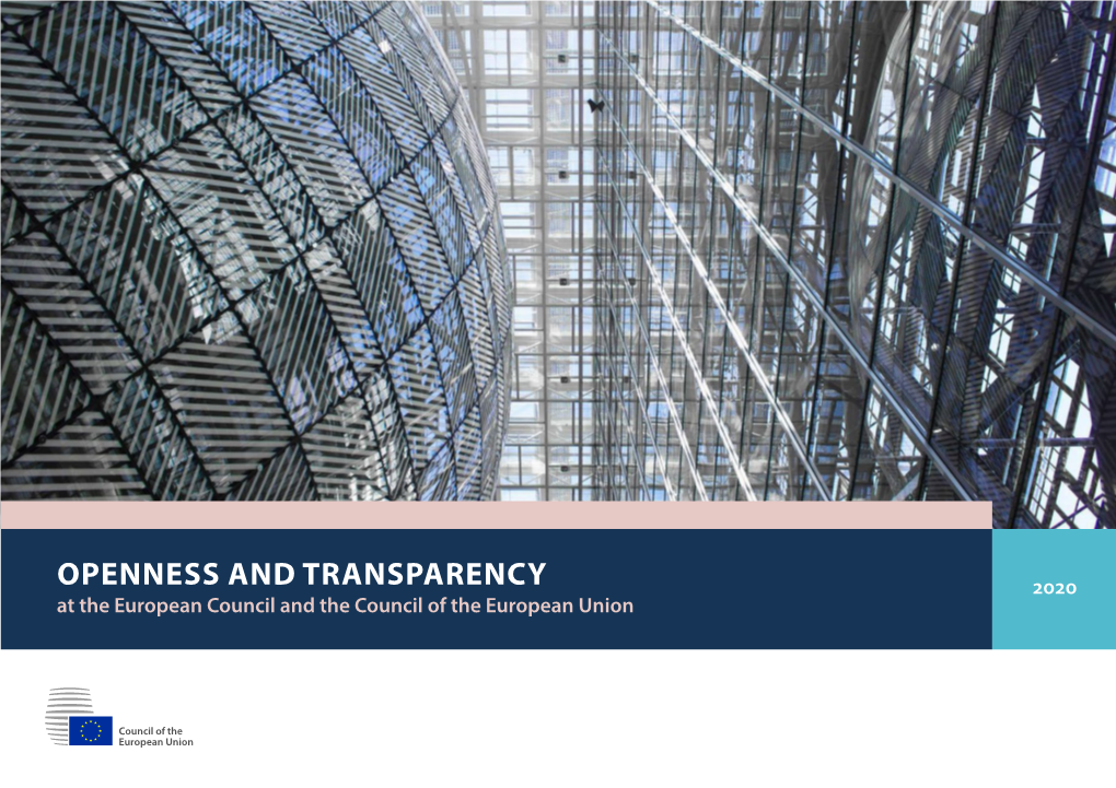 OPENNESS and TRANSPARENCY 2020 at the European Council and the Council of the European Union