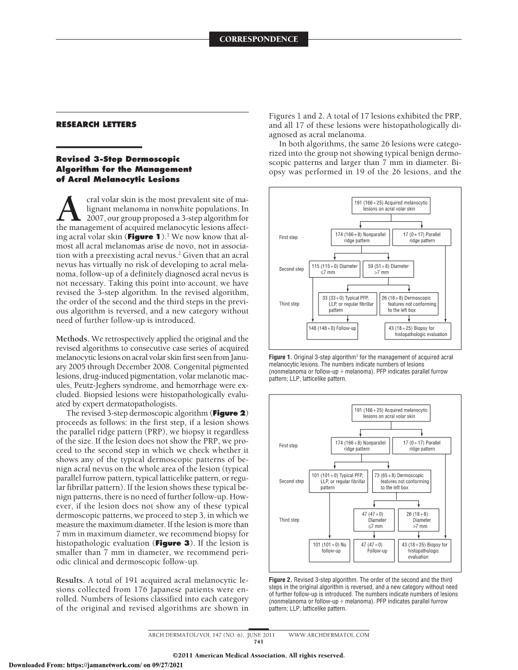 Revised 3-Step Dermoscopic Algorithm for the Management Of