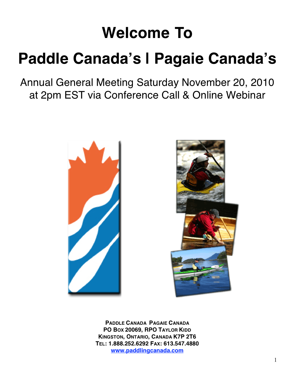 Welcome to Paddle Canada!S | Pagaie Canada!S