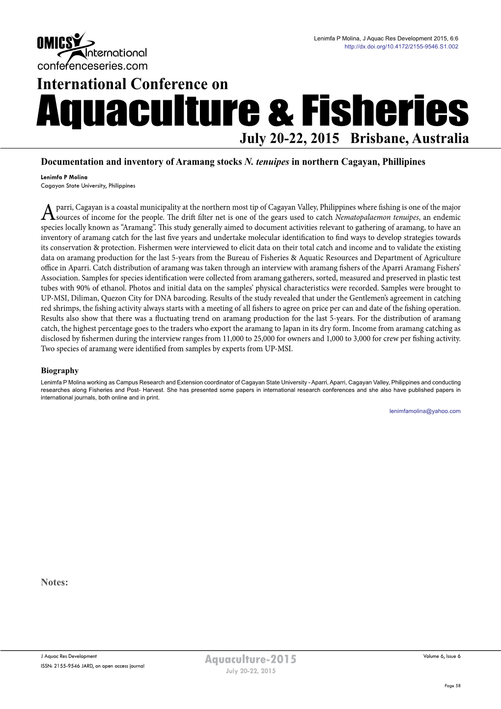 Aquaculture & Fisheries