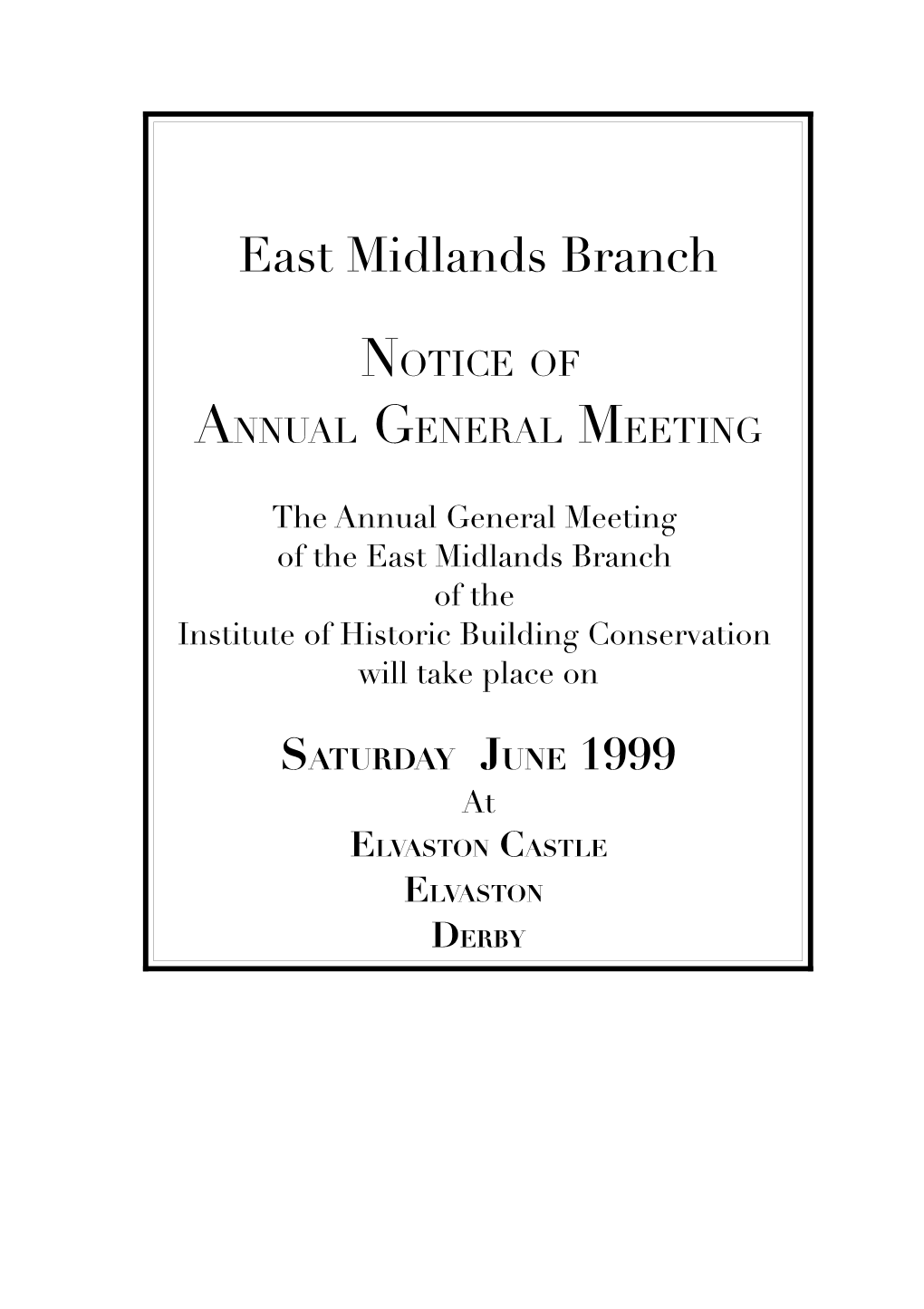 East Midlands Branch