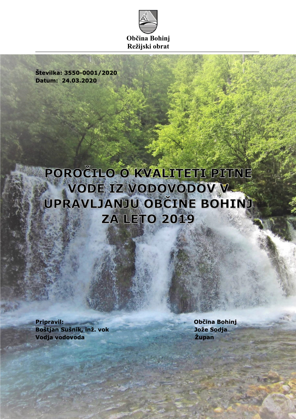 Poročilo O Kvaliteti Pitne Vode Iz Vodovodov V