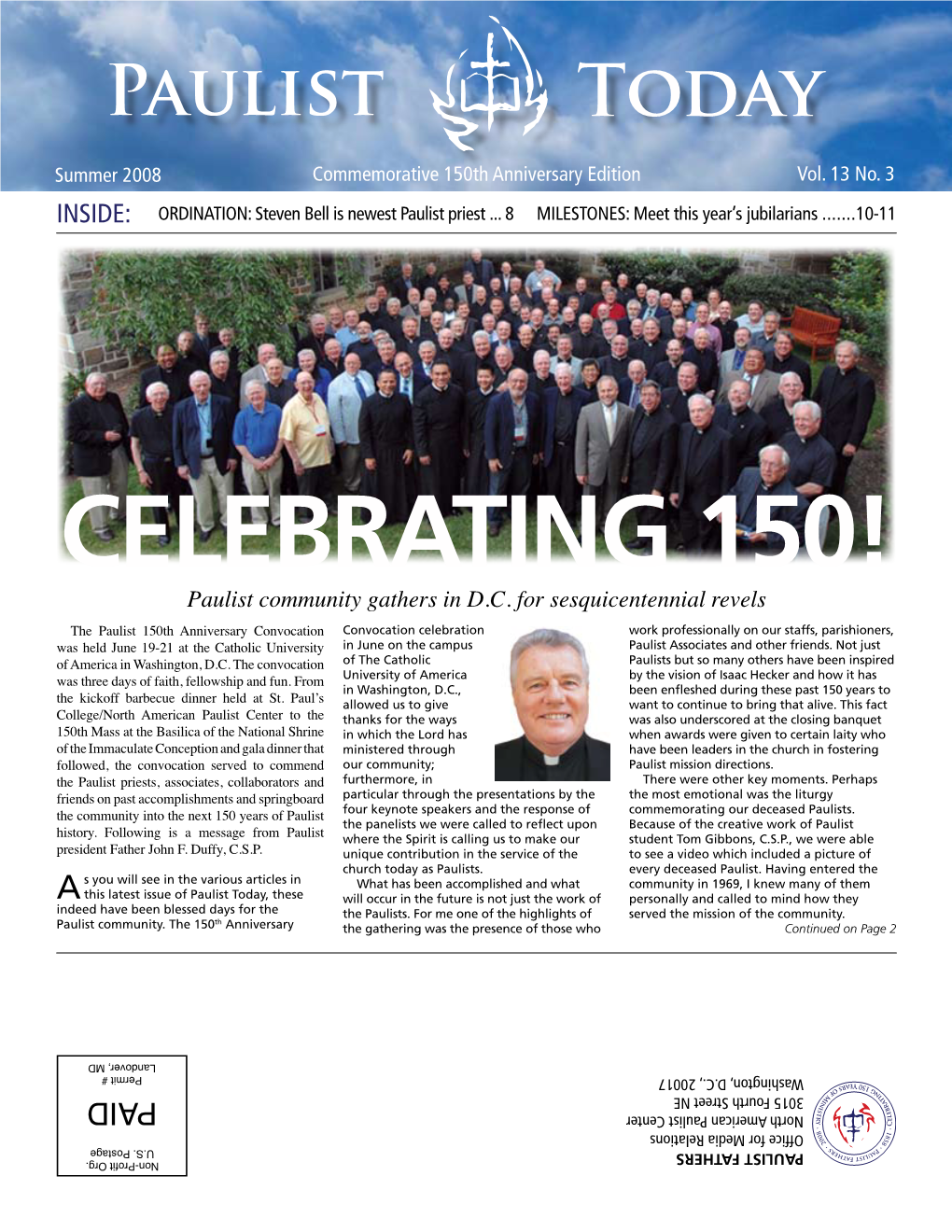 CELEBRATING 150! Paulist Community Gathers in D.C