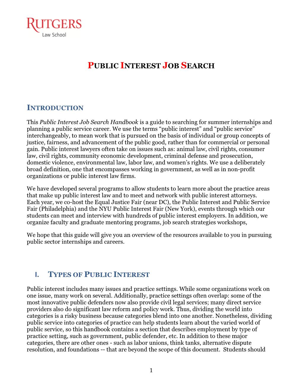 Public Interest Job Search