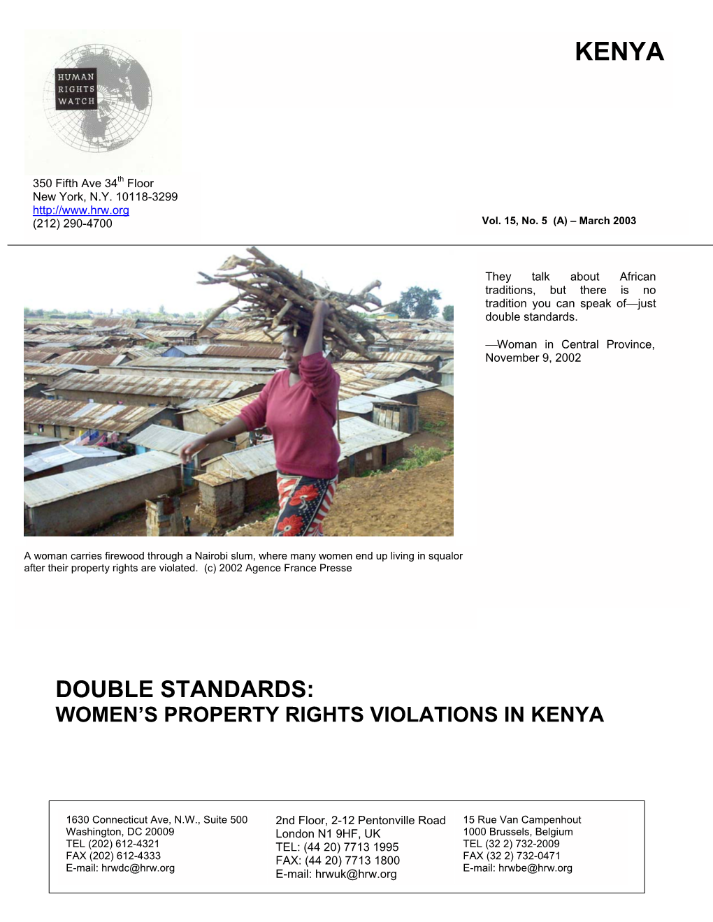 Women's Property Rights Violations in Kenya