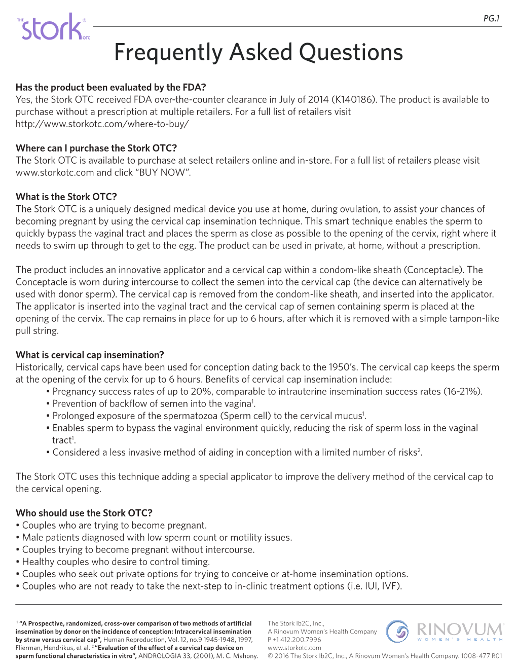 DRAFT-1008-245 the STORK OTC FAQS Customer