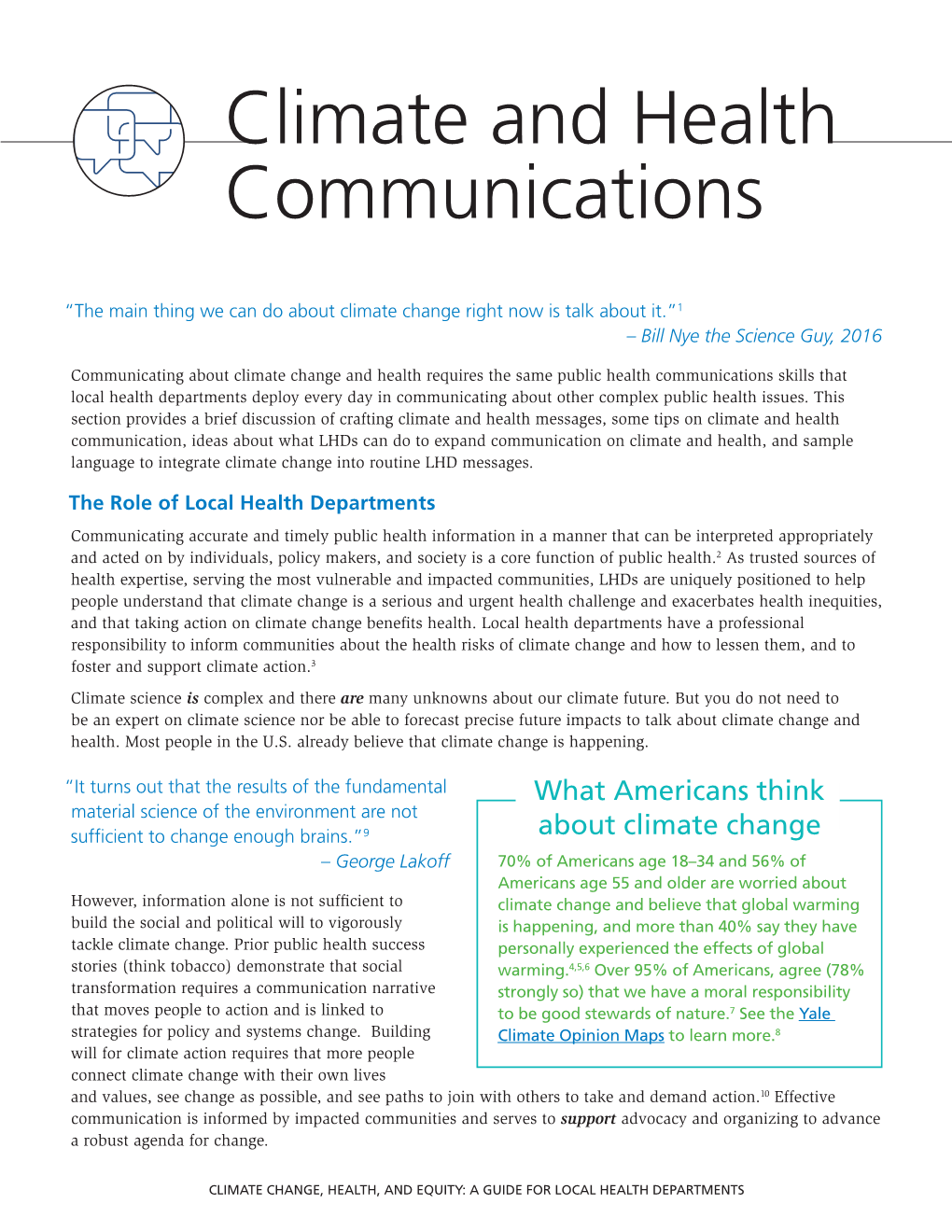 Climate and Health Communications