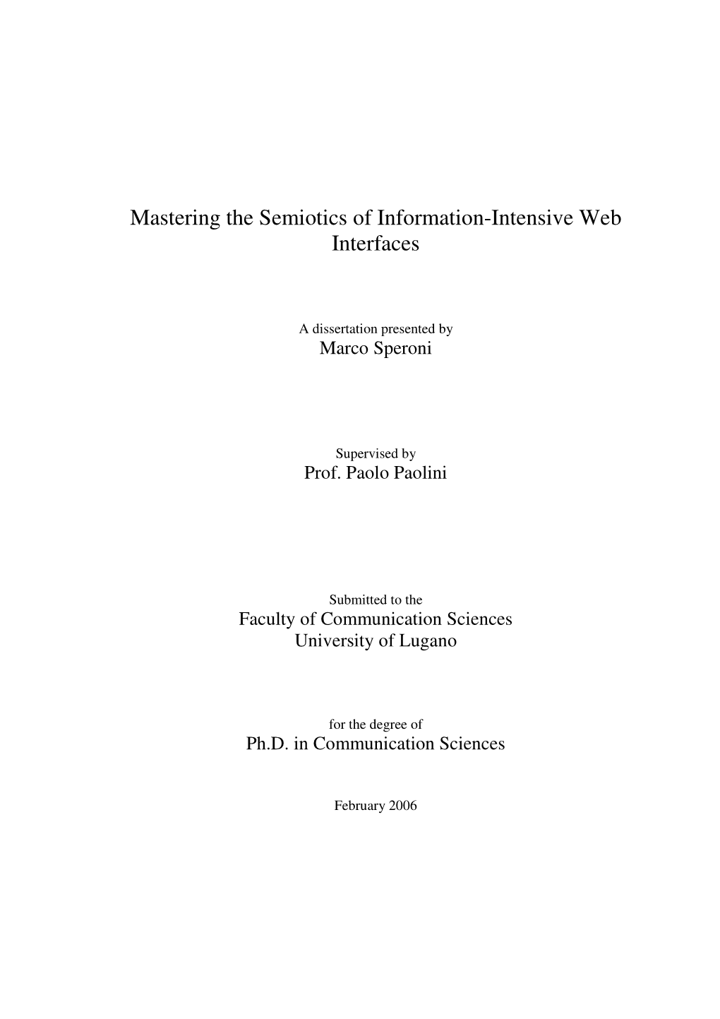 Mastering the Semiotics of Information-Intensive Web Interfaces