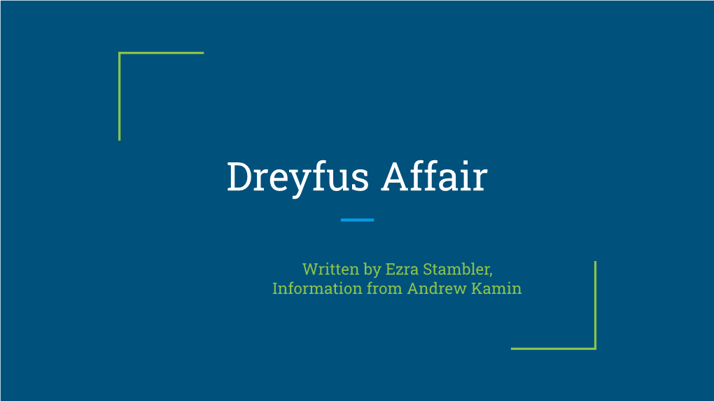 Dreyfus Affair