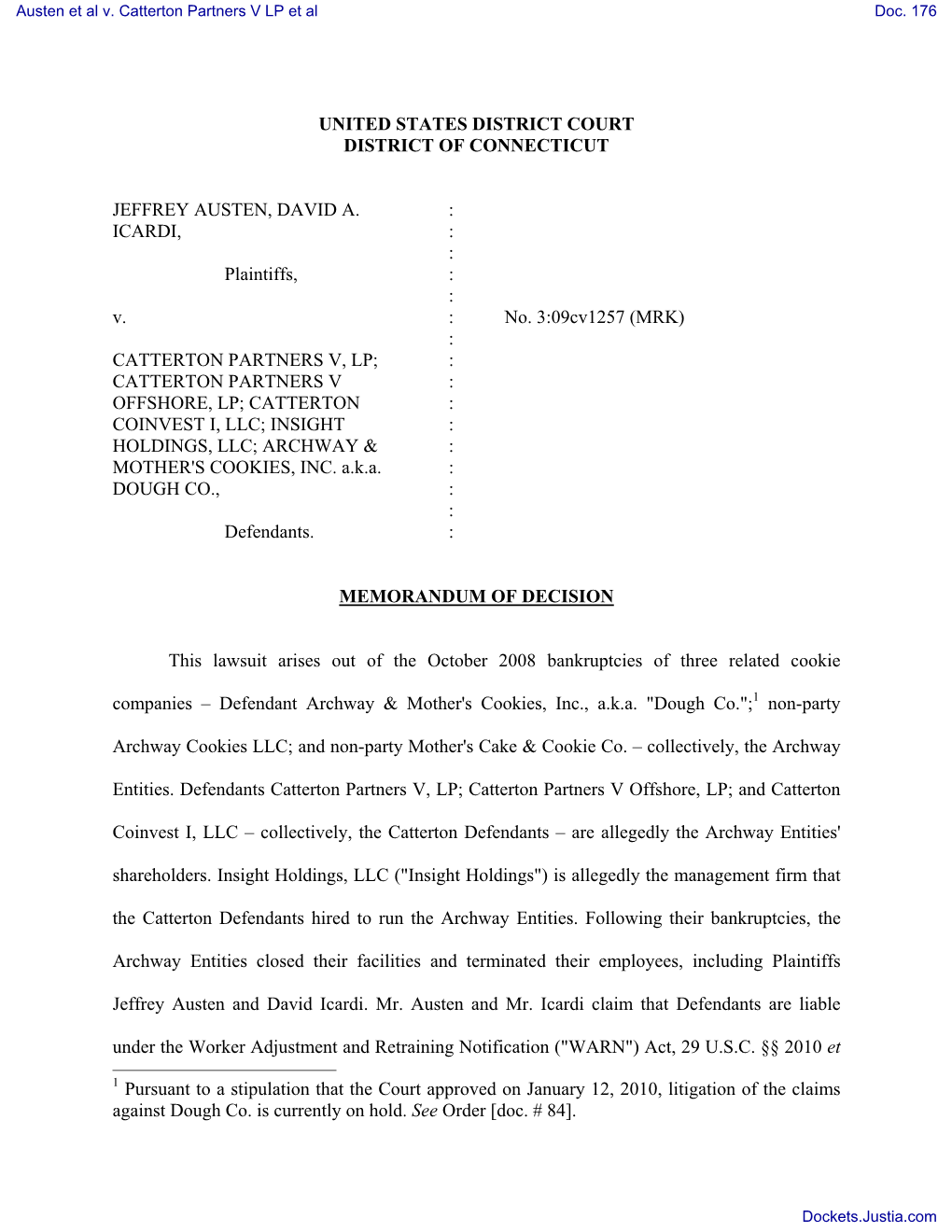 Memorandum of Decision Granting in Part and Denying in Part 170 Motion