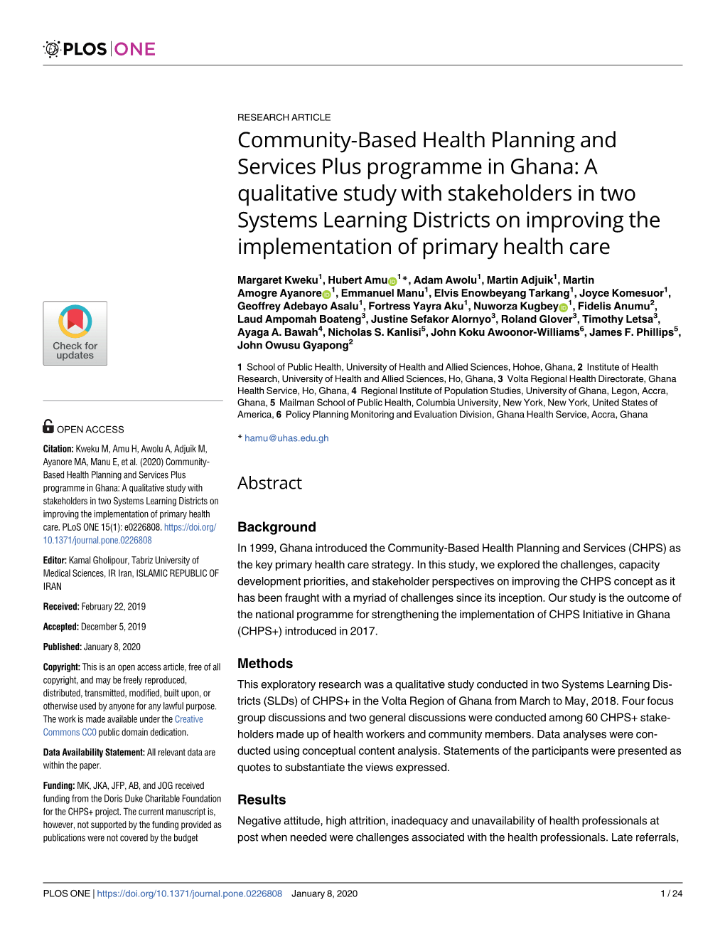 Community-Based Health Planning