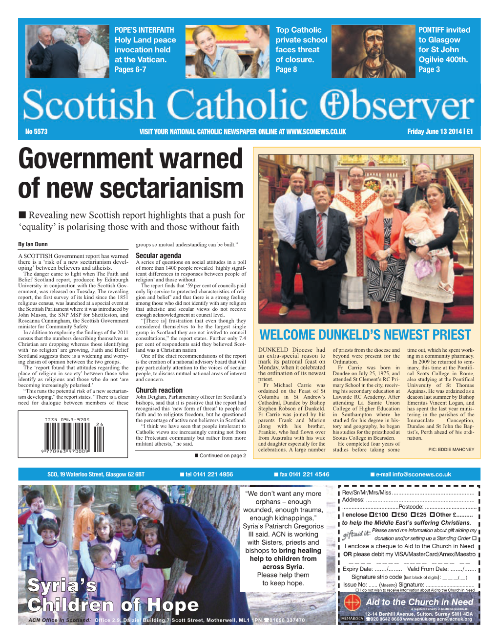 Government Warned of New Sectarianism