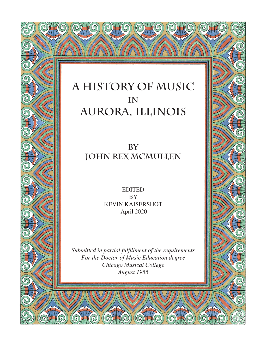 A History of Music Aurora, Illinois