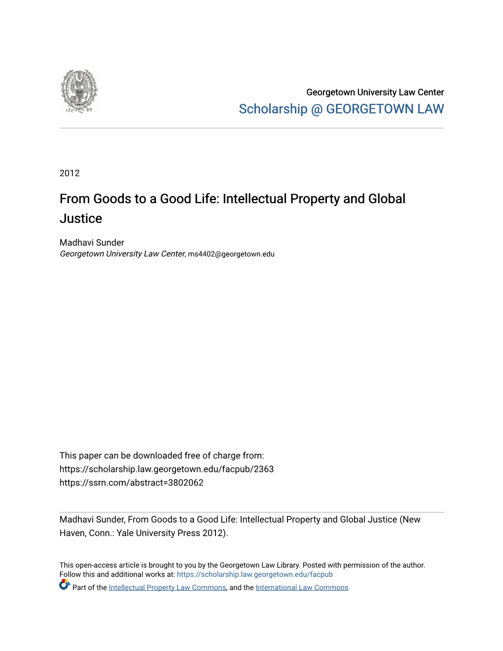 Intellectual Property and Global Justice