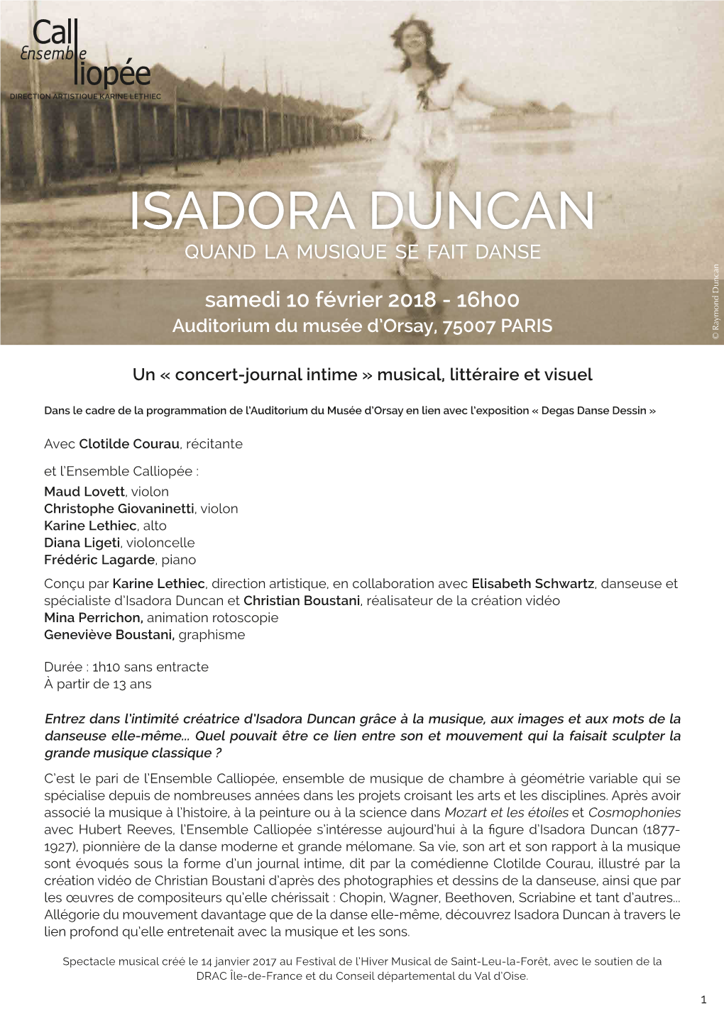 Isadora Duncan Quand La Musique Se Fait Danse