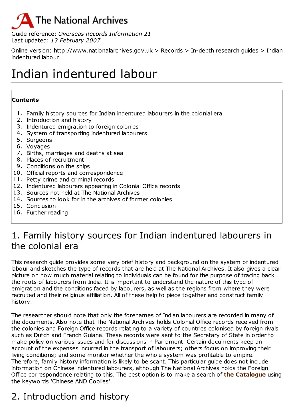 Indian Indentured Labour Indian Indentured Labour