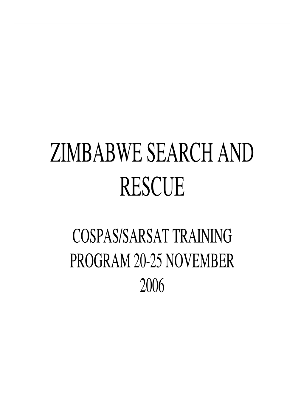 Zimbabwe Search and Rescue