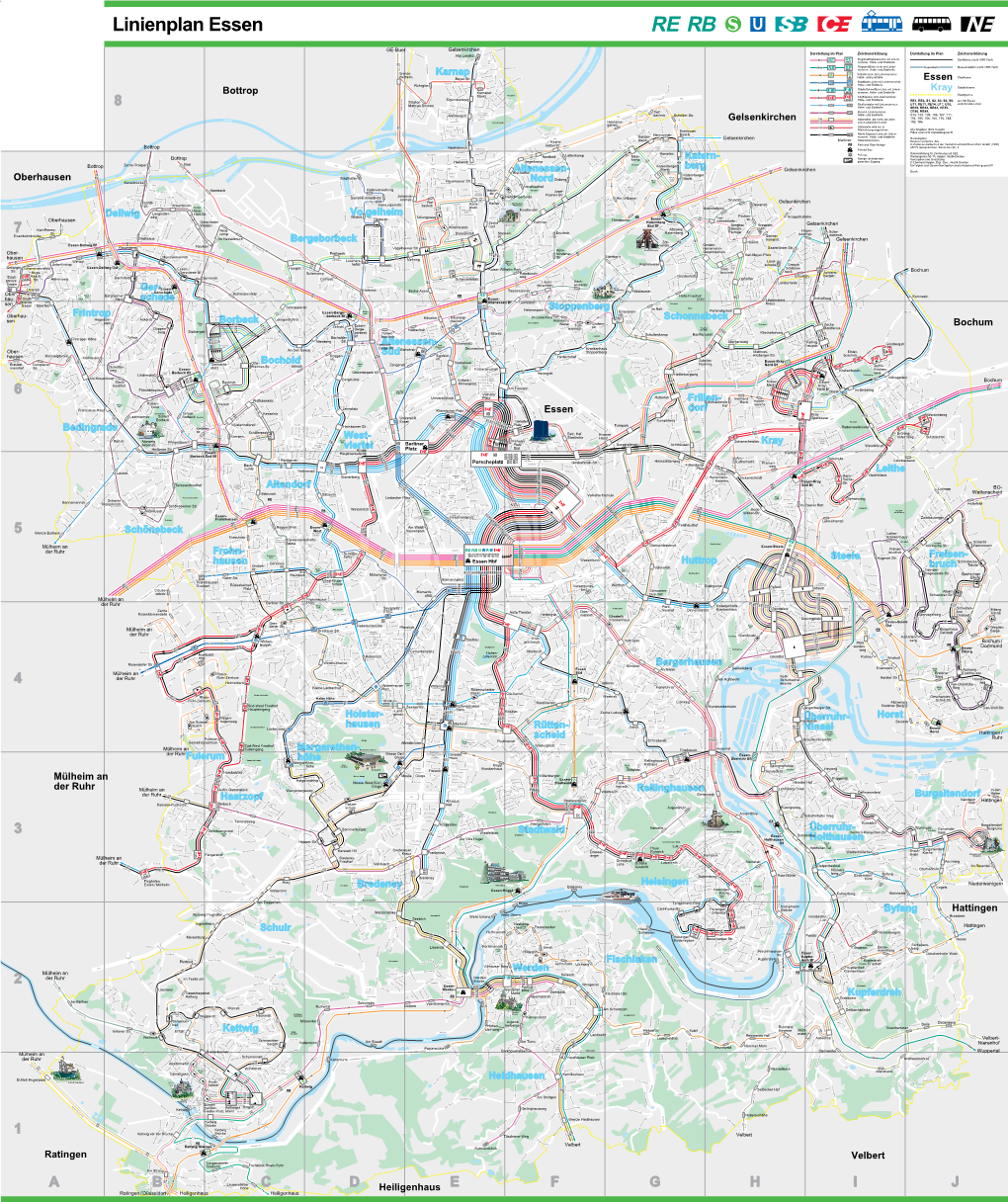 Linienplan Essen RE RB