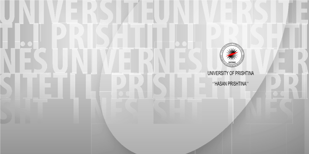 University of Prishtina ''Hasan Prishtina''