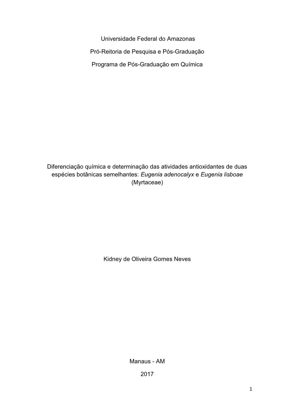 Universidade Federal Do Amazonas