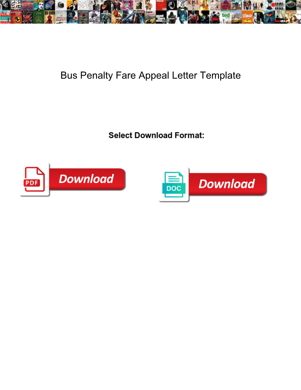 Bus Penalty Fare Appeal Letter Template