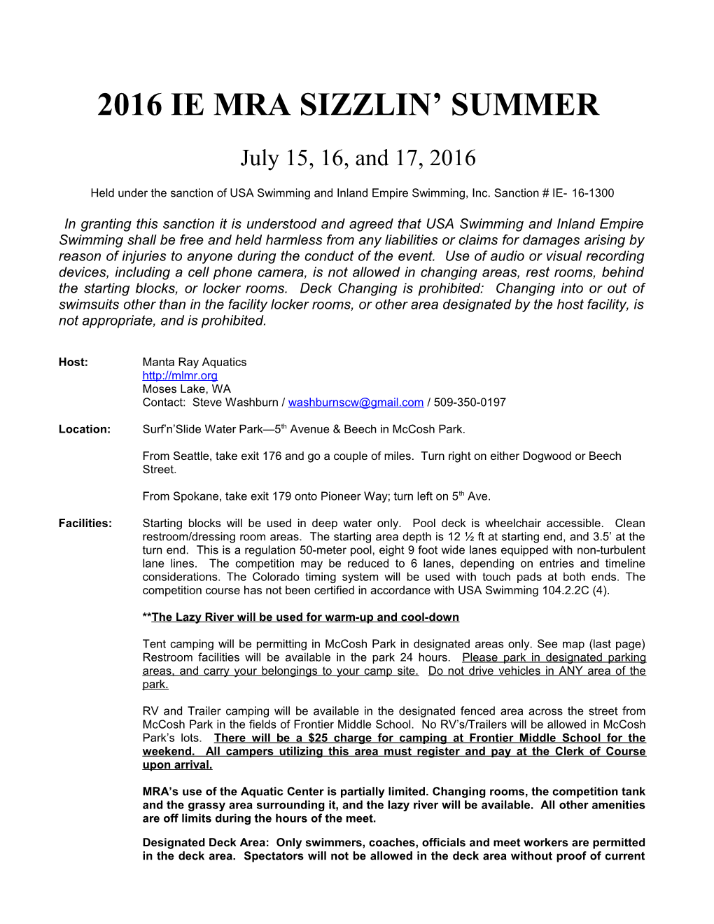 Sizzlin Summer Invitational