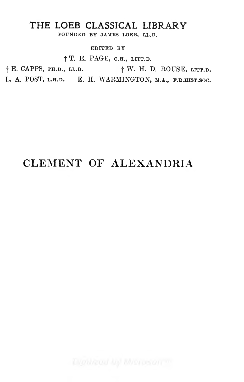 Clement of Alexandria