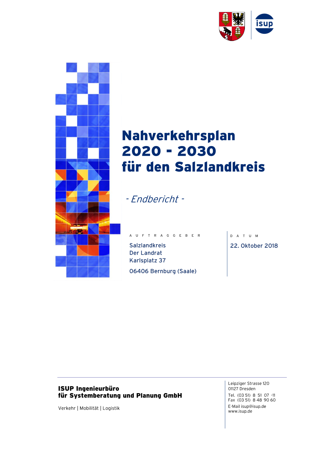 Nahverkehrsplan 2020 - 2030 Für Den Salzlandkreis