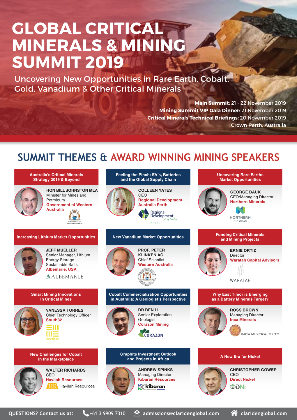 Global Critical Minerals & Mining Summit 2019