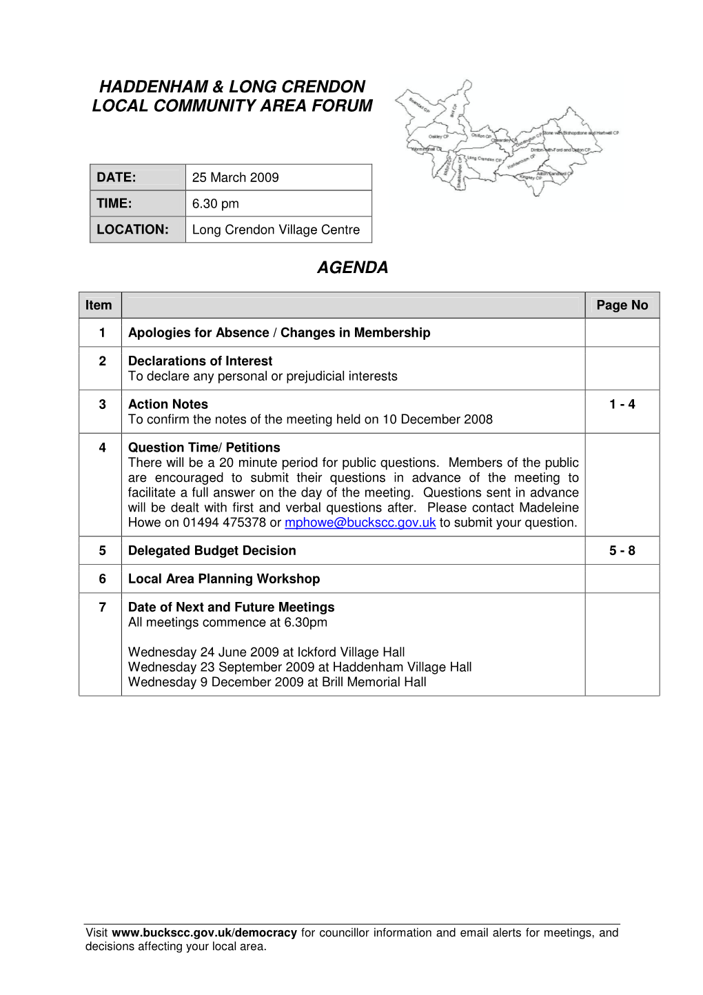 Agenda Frontsheet PDF 54 KB