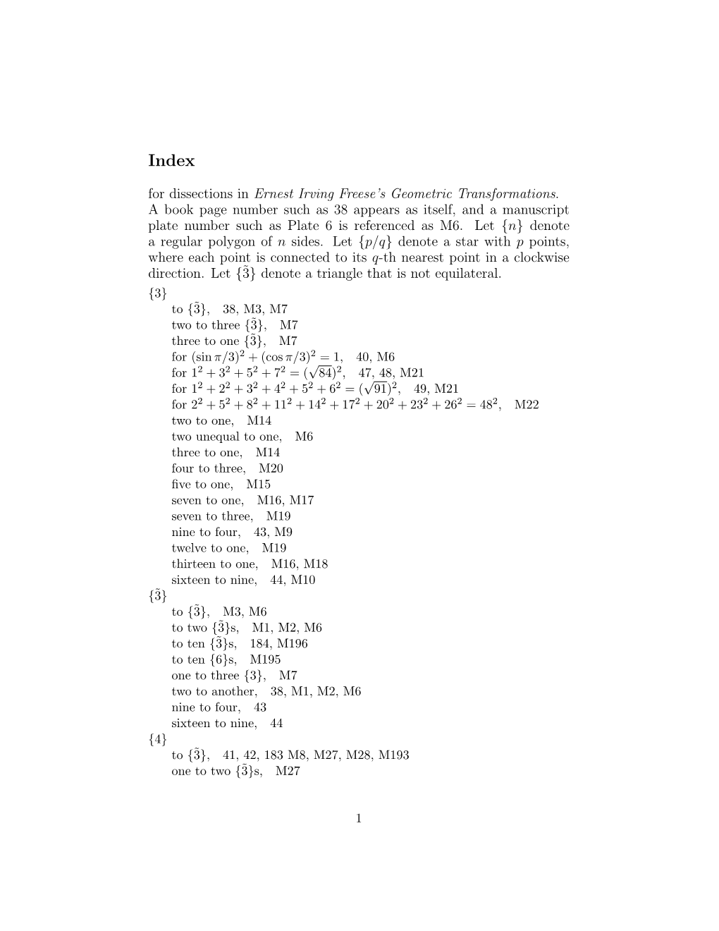 For Dissections in Ernest Irving Freese's Geometric