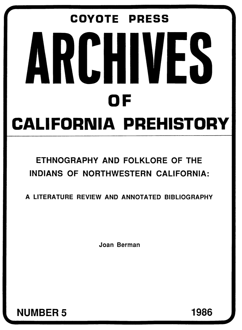 Of California Prehistory