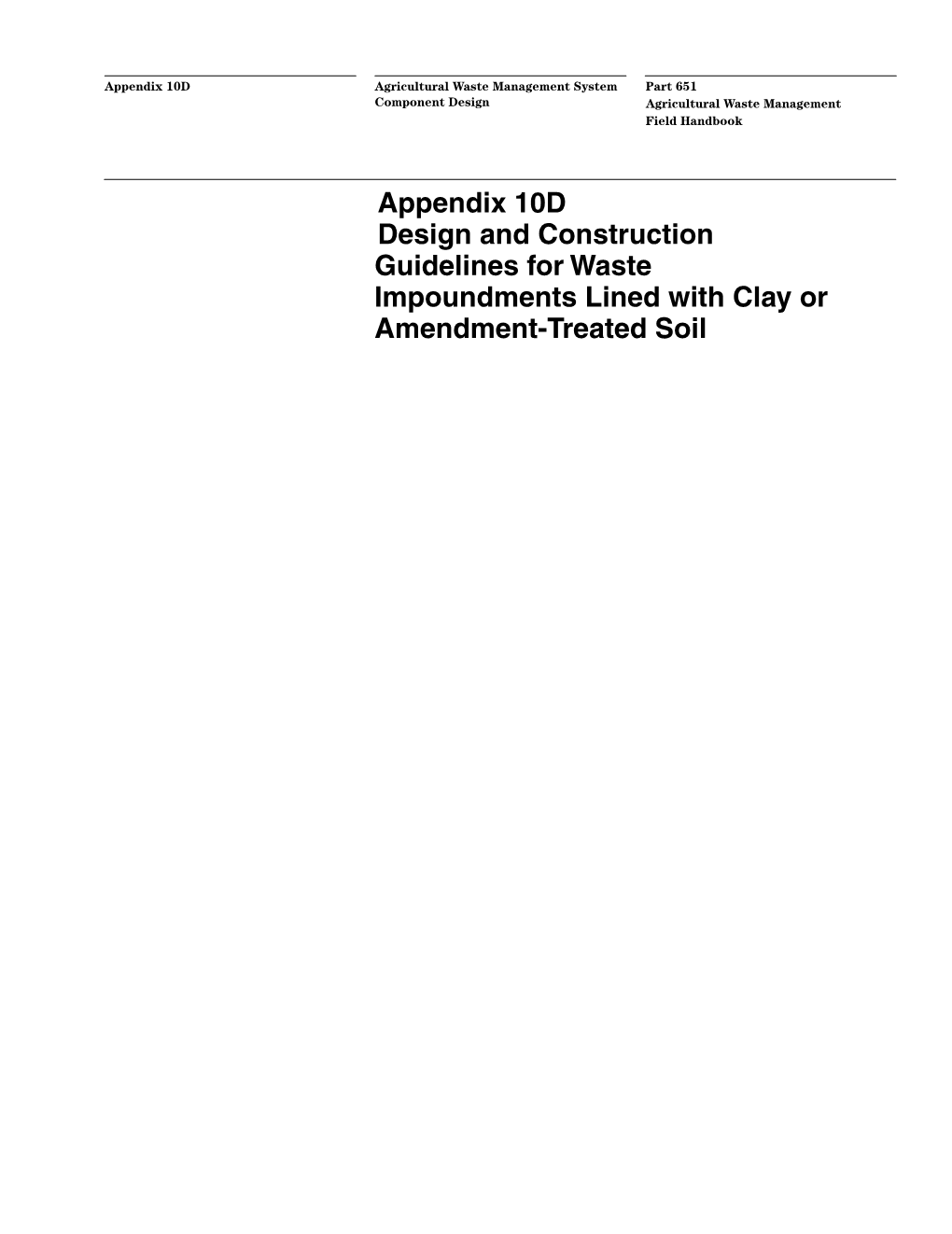 Appendix 10D Design and Construction Guidelines for Waste