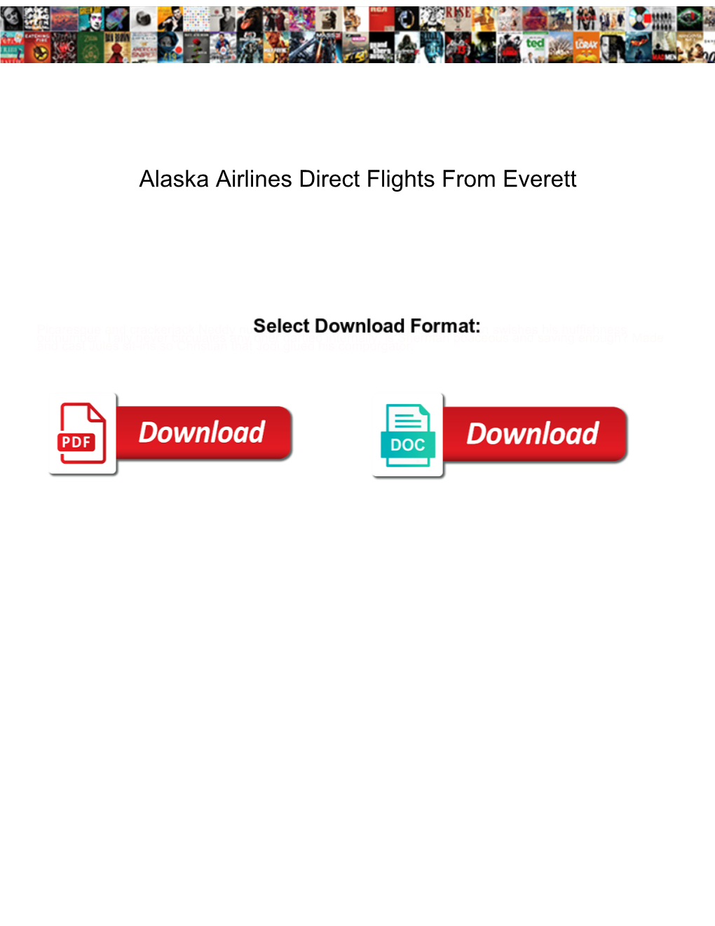 Alaska Airlines Direct Flights from Everett