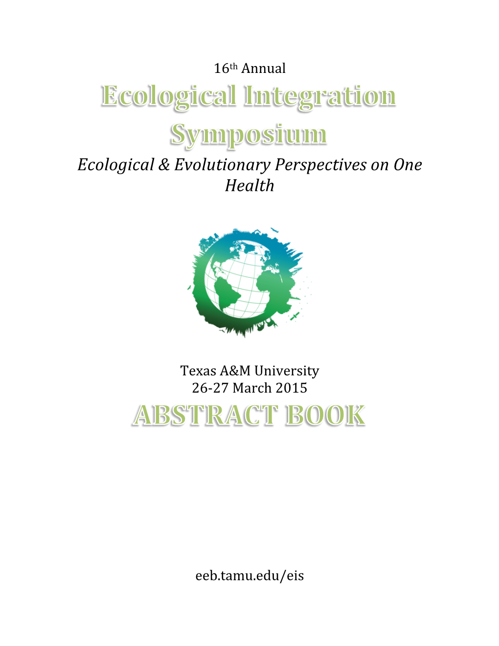 Ecological & Evolutionary Perspectives on One Health