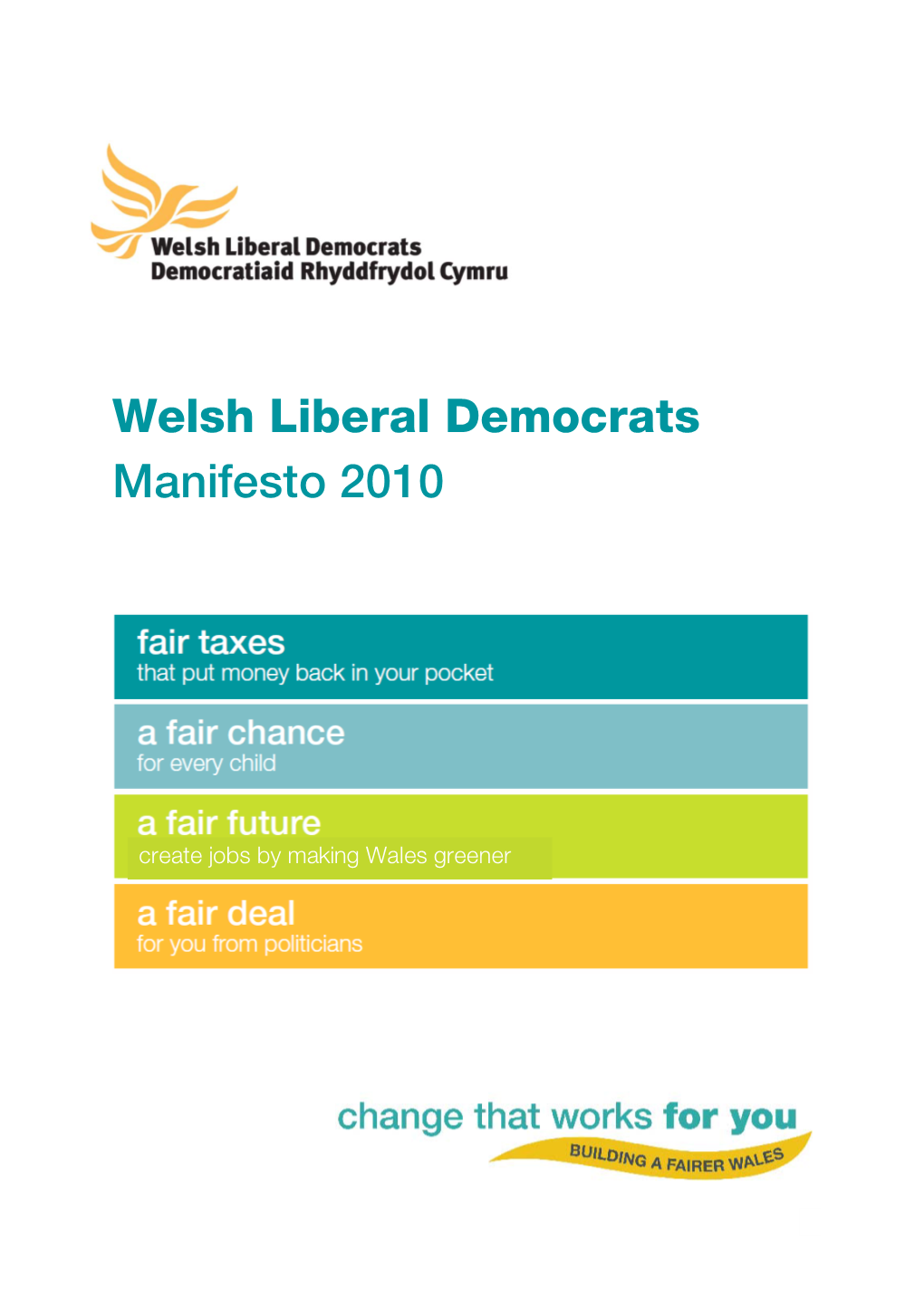 Welsh Liberal Democrats Manifesto 2010