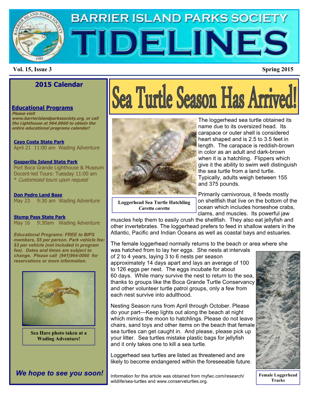 TIDELINES Spring 2015