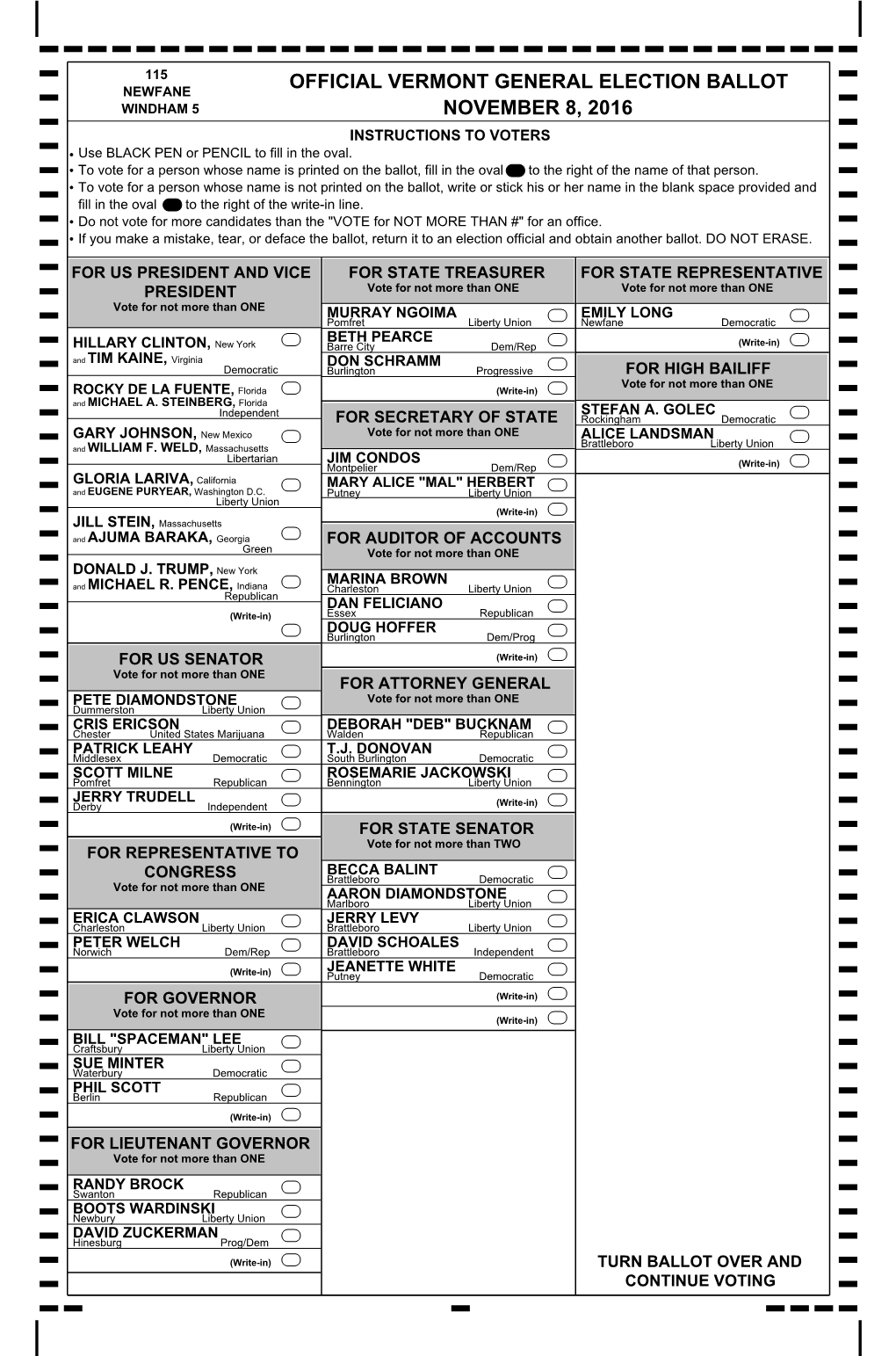 Ballot Paper