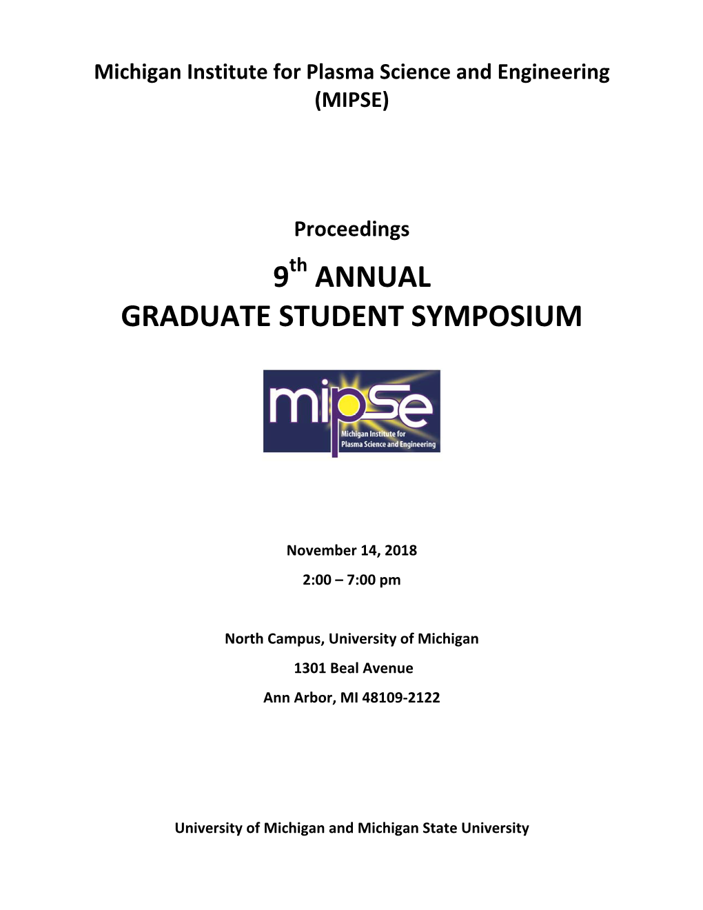 9 Annual Graduate Student Symposium