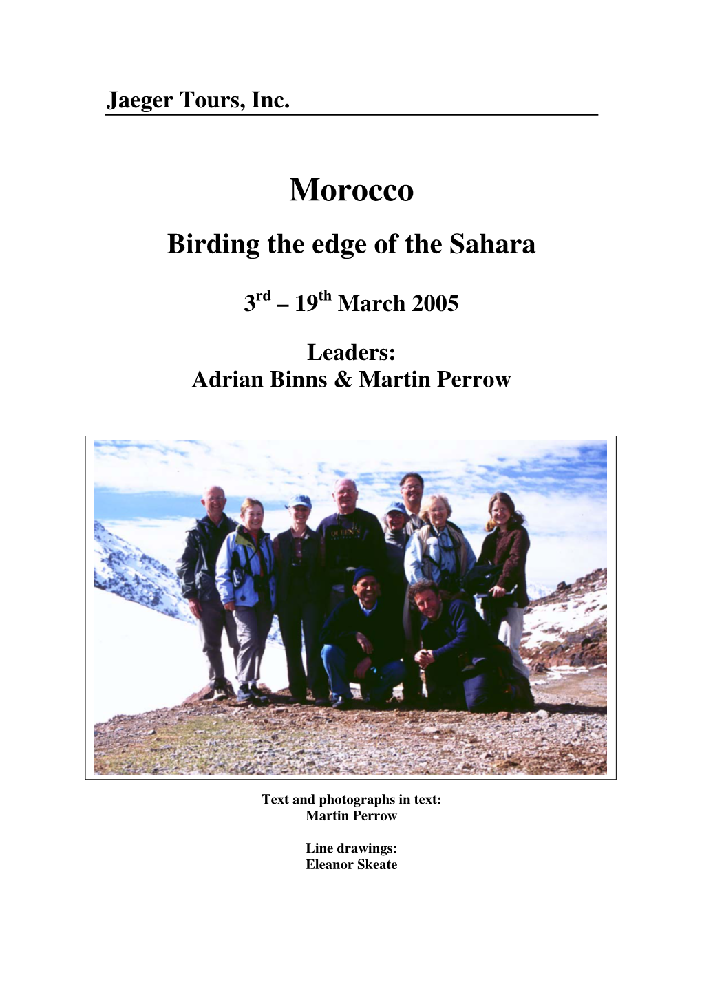 2005 Trip Report MOROCCO