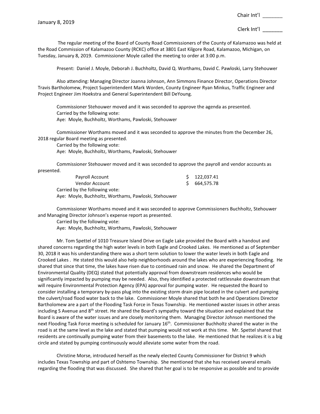 2019 Minutes Should Be Adjusted from “Kalamazoo Bicycle Club Open Meeting” to “All Bike Open House”