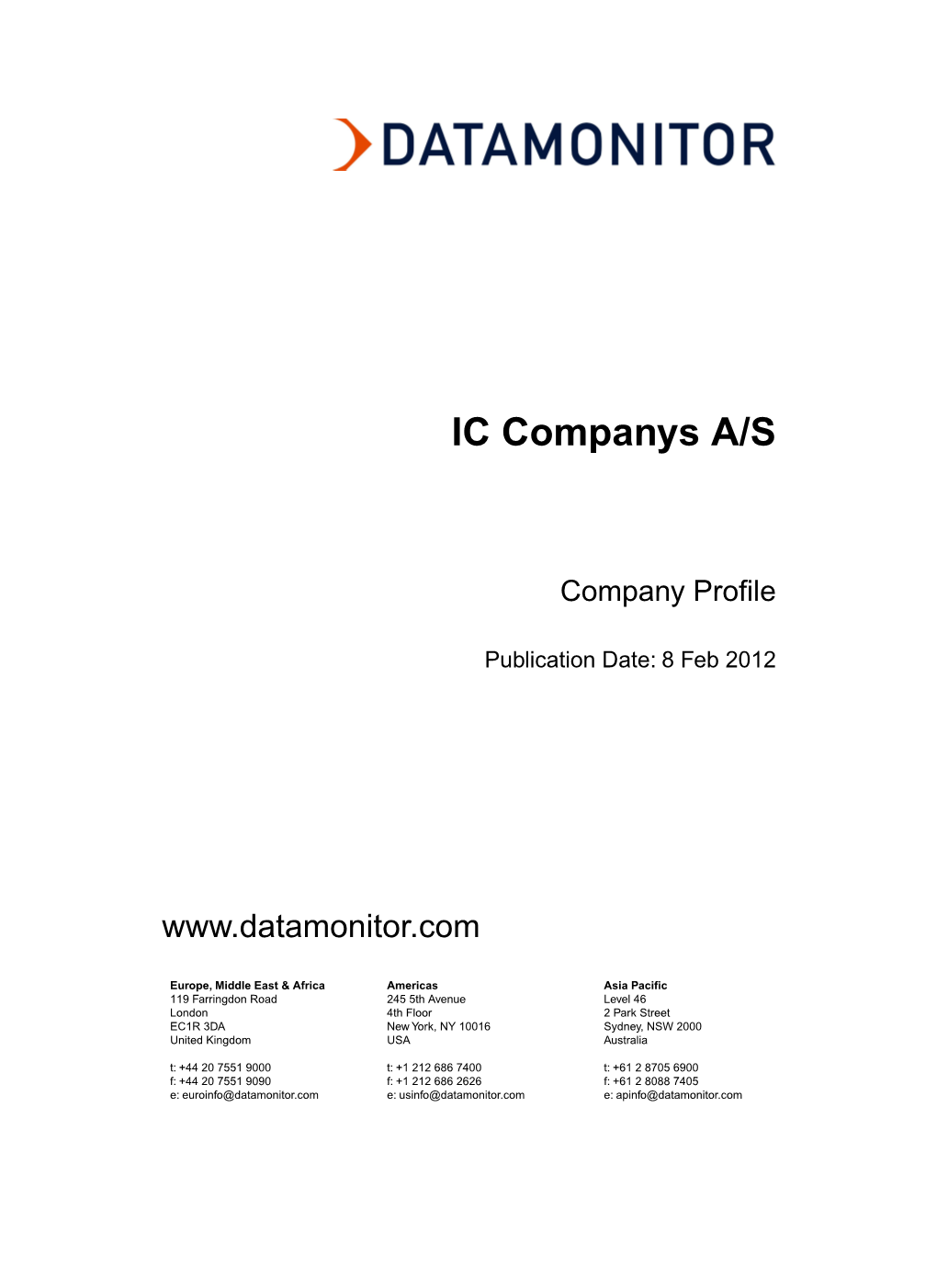 IC Companys A/S
