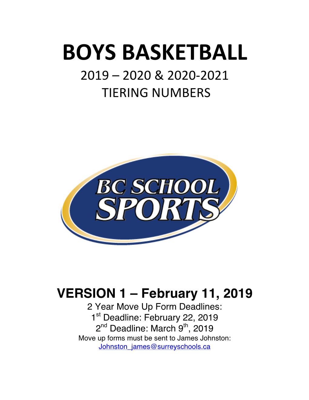 Boys Basketball 2019 – 2020 & 2020-2021 Tiering Numbers