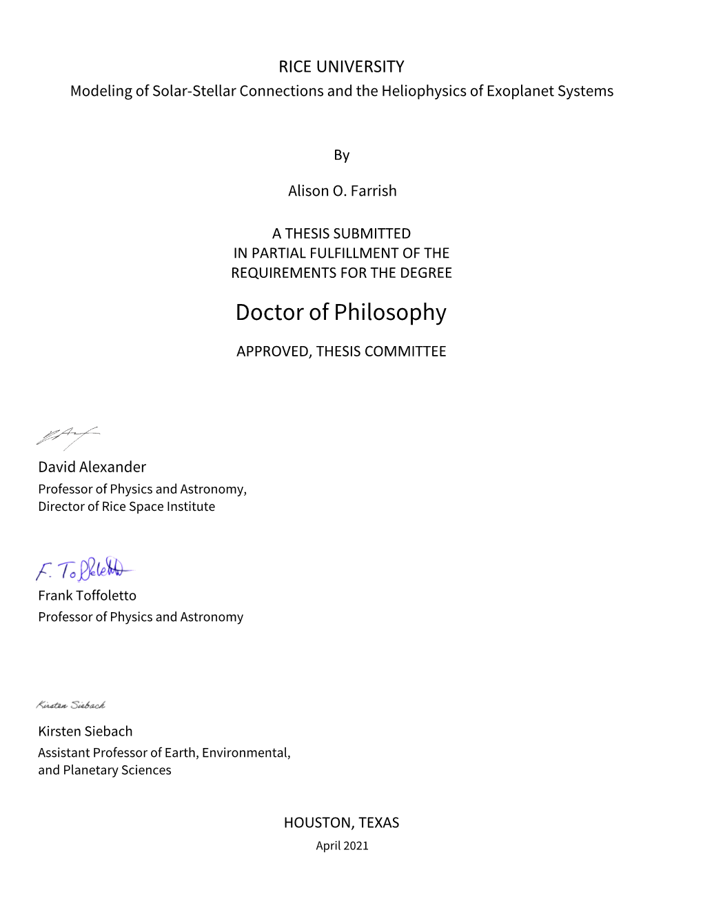 Doctor of Philosophy