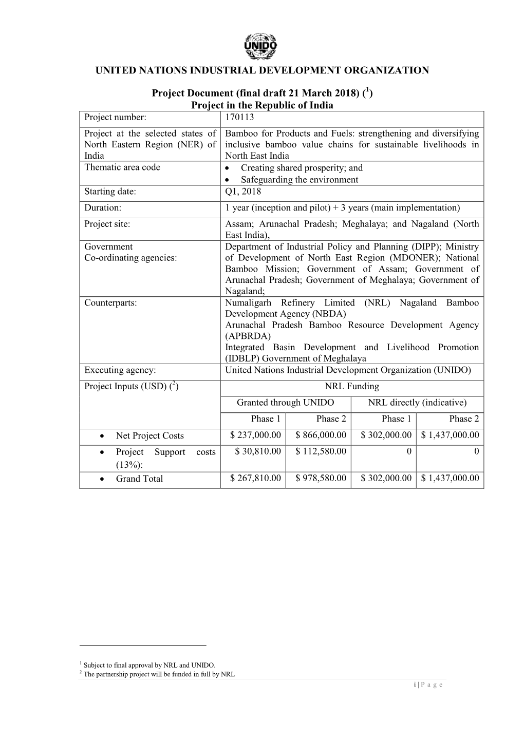 United Nations Industrial Development Organization