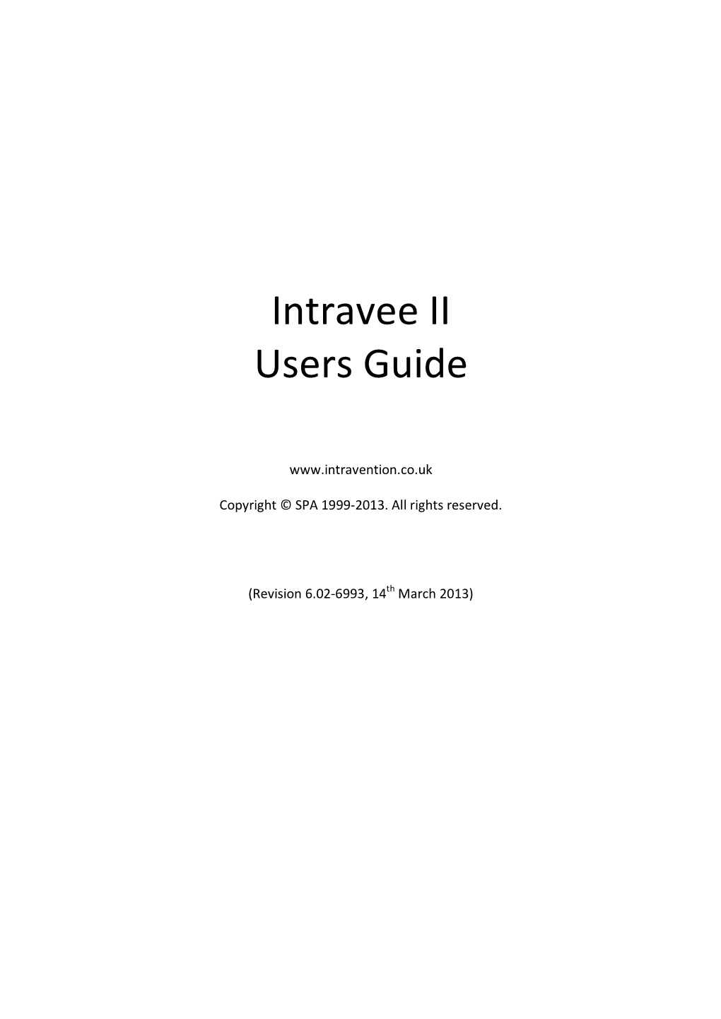 Intravee UI 6 Users Guide