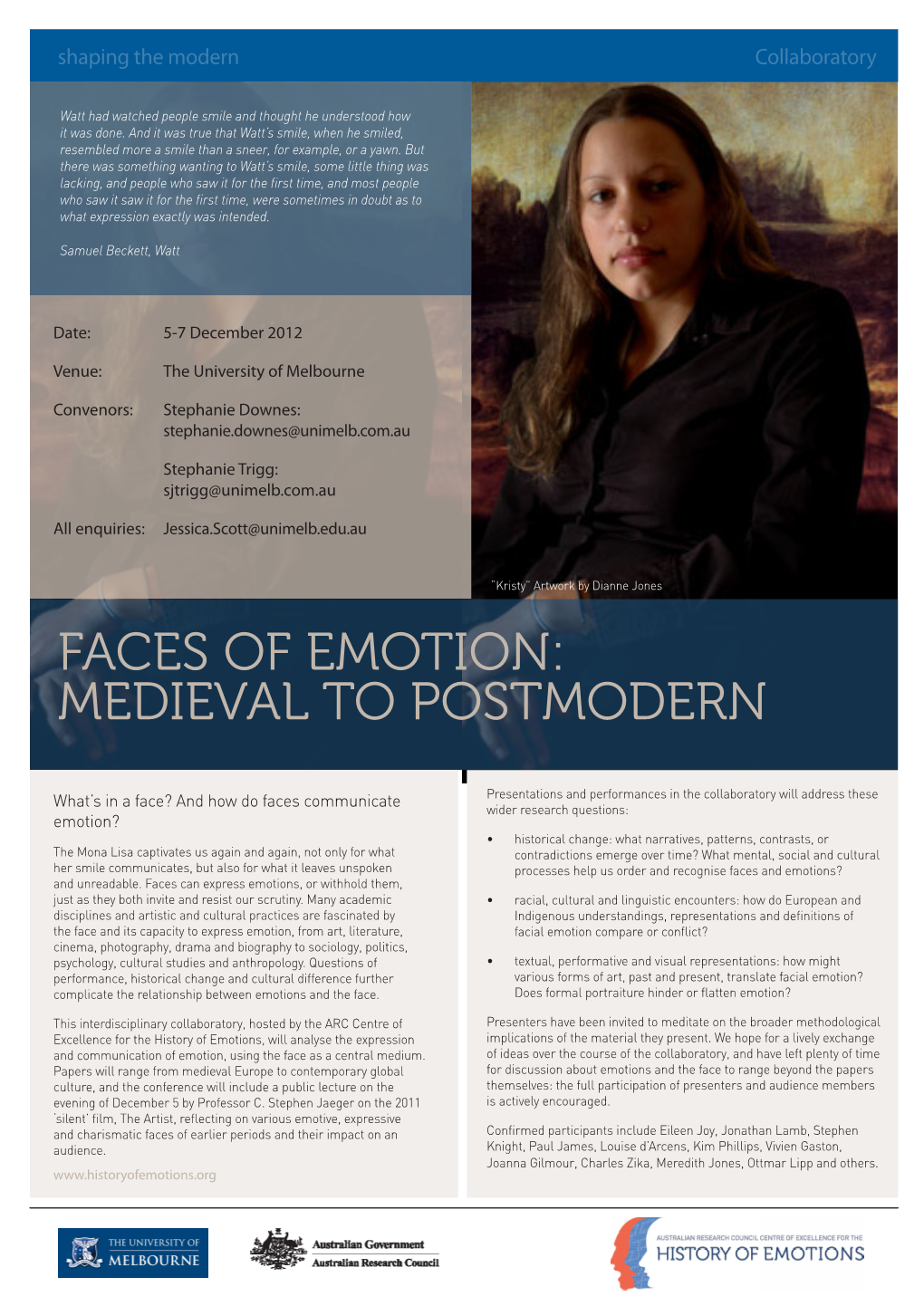 Faces of Emotion: Medieval to Postmodern