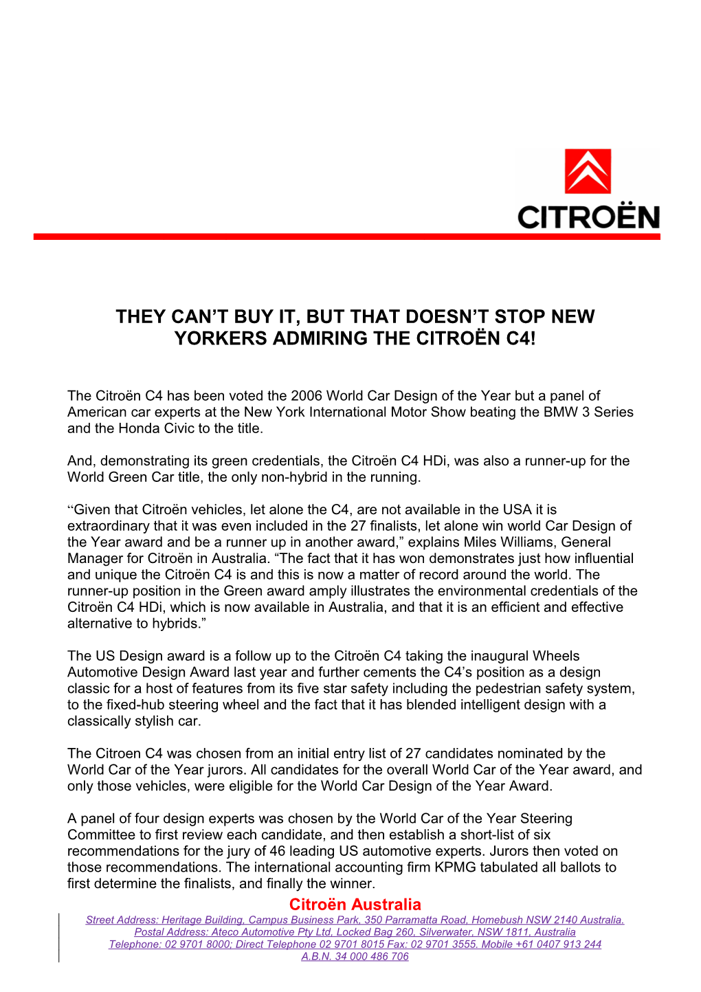 They Can T Buy It, but That Doesn T Stop New Yorkers Admiring the Citroën C4!