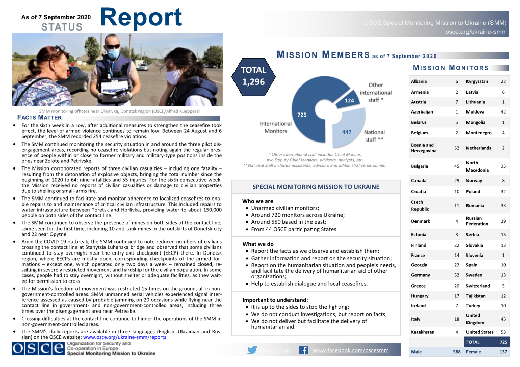 English, Ukrainian and Rus- Kazakhstan 4 United States 53 Sian) on the OSCE Website